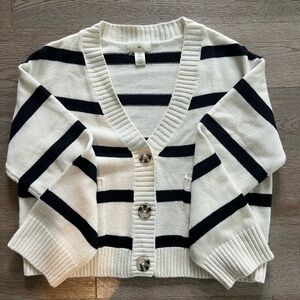 Boxy striped cardigan